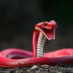 cobra roja escupiendo simbolismo y significado