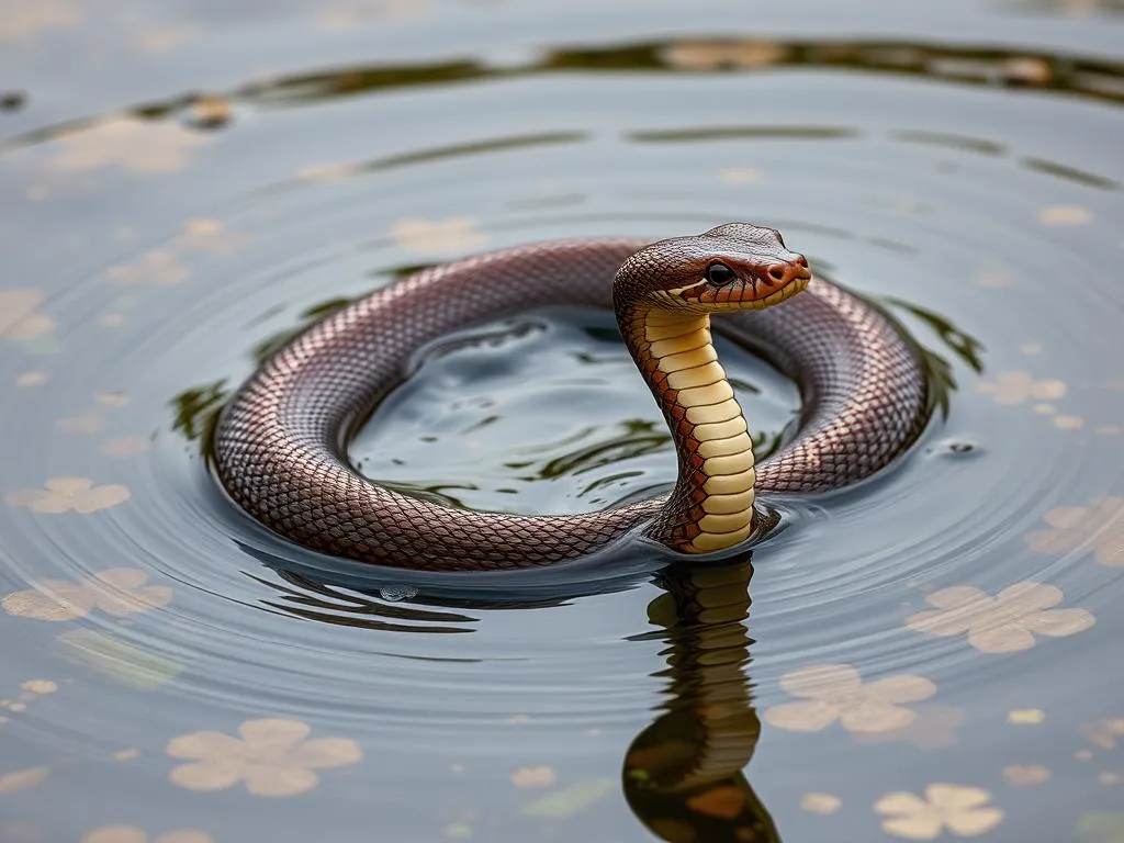 s simbolismo y significado de la serpiente de agua marron