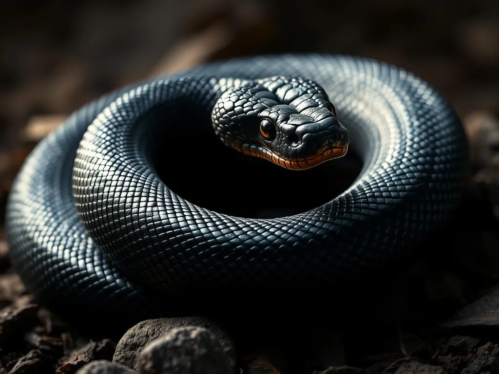 simbolismo y significado de la serpiente rey negra