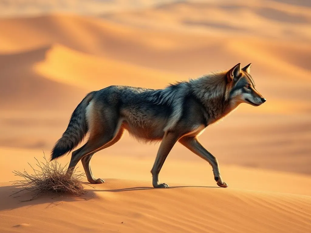 simbolismo y significado del lobo del desierto