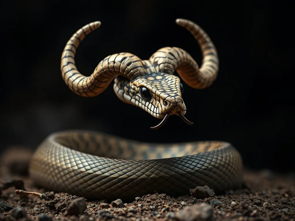 simbolo y significado de la vibora cornada