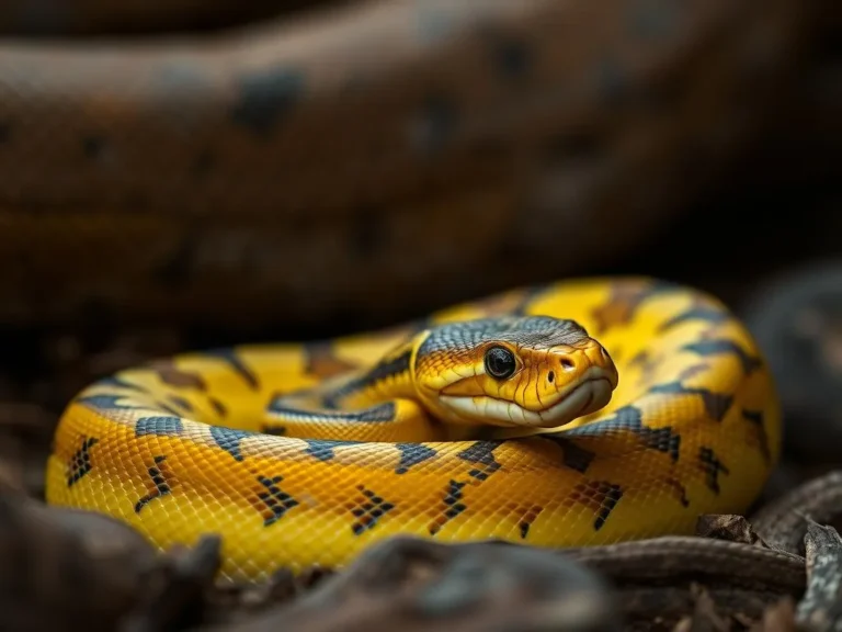 Simbolismo y Animal Espiritual de la Python de Barriga Amarilla: Una Conexión Profunda con la Sabiduría y la Renovación