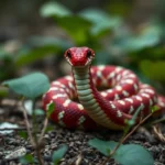 simbologia y significado de la serpiente de cascabel diamante rojo