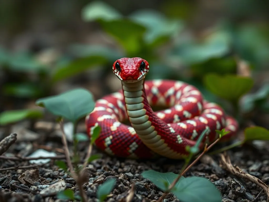 simbologia y significado de la serpiente de cascabel diamante rojo