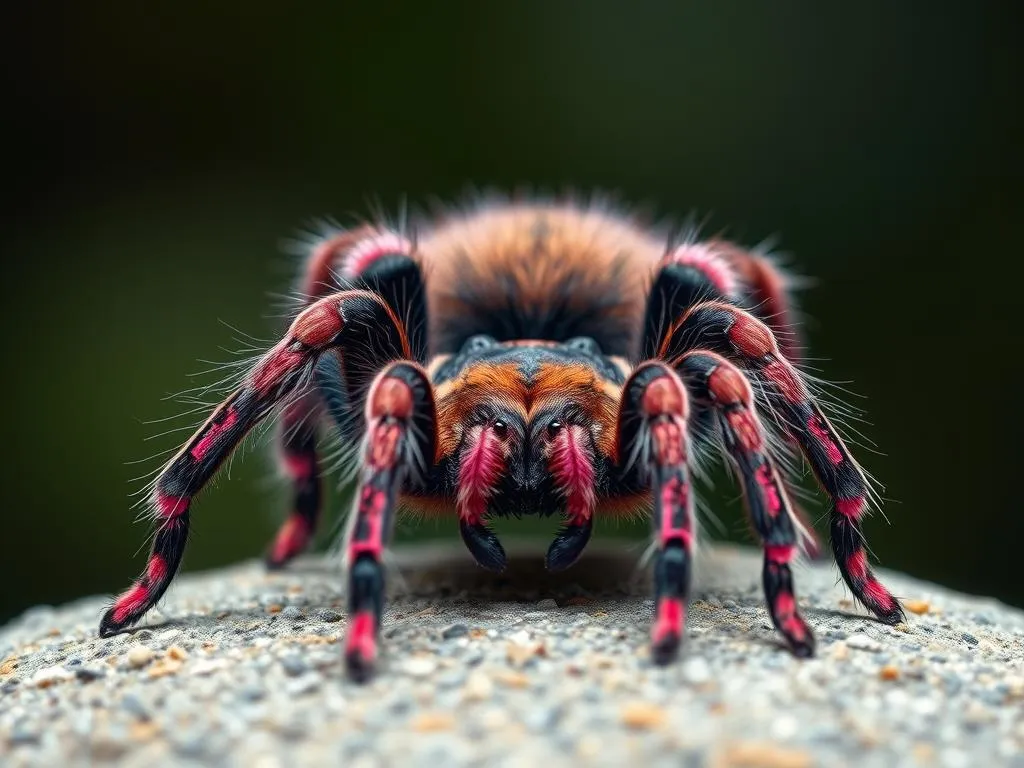 simbologia y significado de la tarantula pie rosa