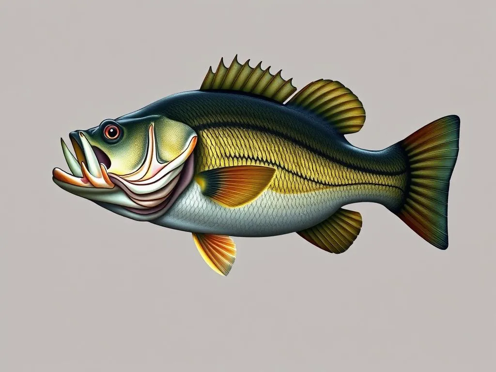 simbologia y significado del bass de boca ancha