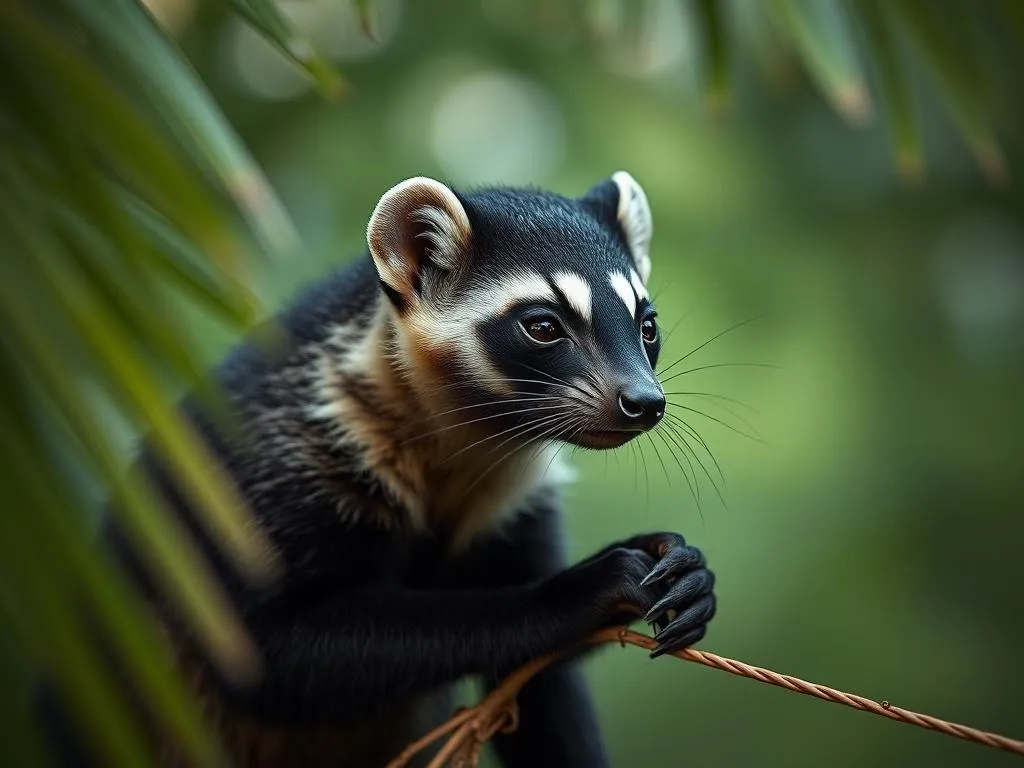 symbolismo y significado del civet de palma enmascarado